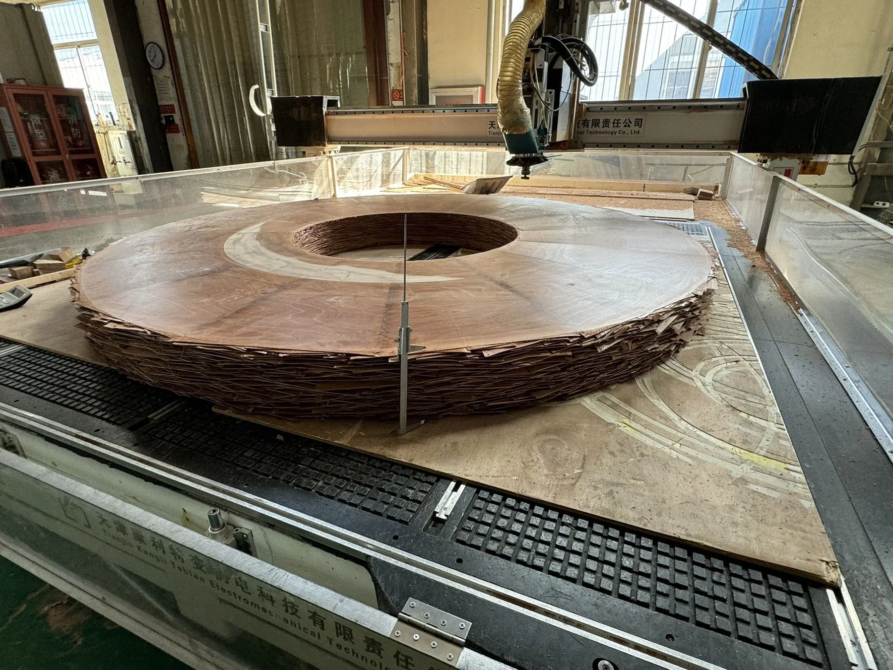CNC machining of a large transformer insulation ring