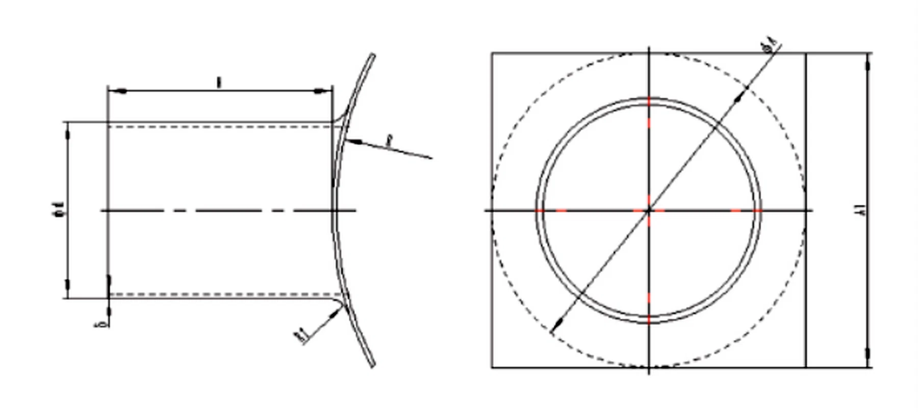 Wet-Molded Flange Tubes alternate product view